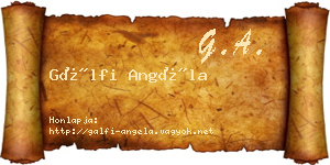 Gálfi Angéla névjegykártya
